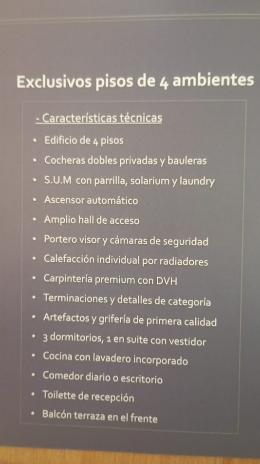 Piso de 4 ambientes , 2 cocheras fijas y descubiertas , sin muebles , no acepta mascotas , gtia propietaria y referencias comerciales